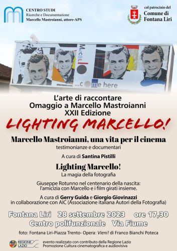 L’arte di raccontare - Omaggio a Marcello Mastroianni – Lighting Marcello